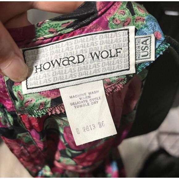 Vintage Howard Wolf paisley print blouse size 6 - Picture 2 of 7